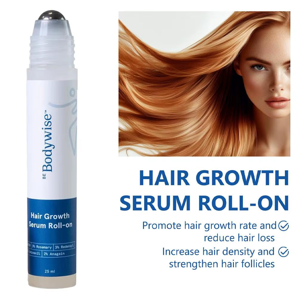 Rosemary Hair Serum Rolling Ball Essence Hair Root Strengthen Serum Scalp Care Roller Ball