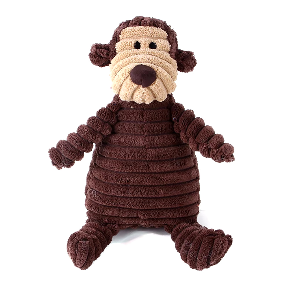 Corduroy Plush Dog Toys - Squeaky and Bite-Resistant Chew Toys for Small and Large Dogs
