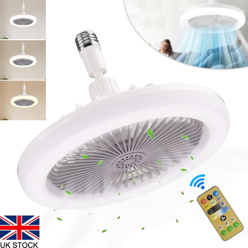 Ceiling Light with Fan and Remote, Timing, 3 Color Dimmable LED, 3 Speeds New