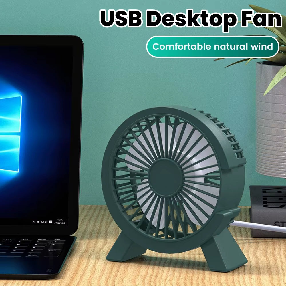 Mini USB Rechargeable Table Fan Portable USB Small Fan Fan for Student Dormitory Computer Summer Gadget Home Desk Office