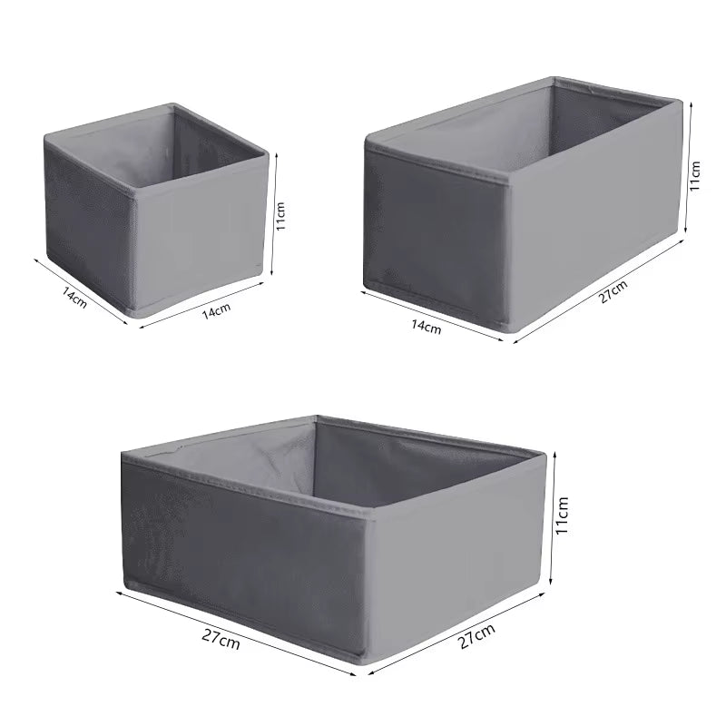 3Pcs/1Set Storage Box Foldable Non-Woven Storage Box Six-Piece Set 