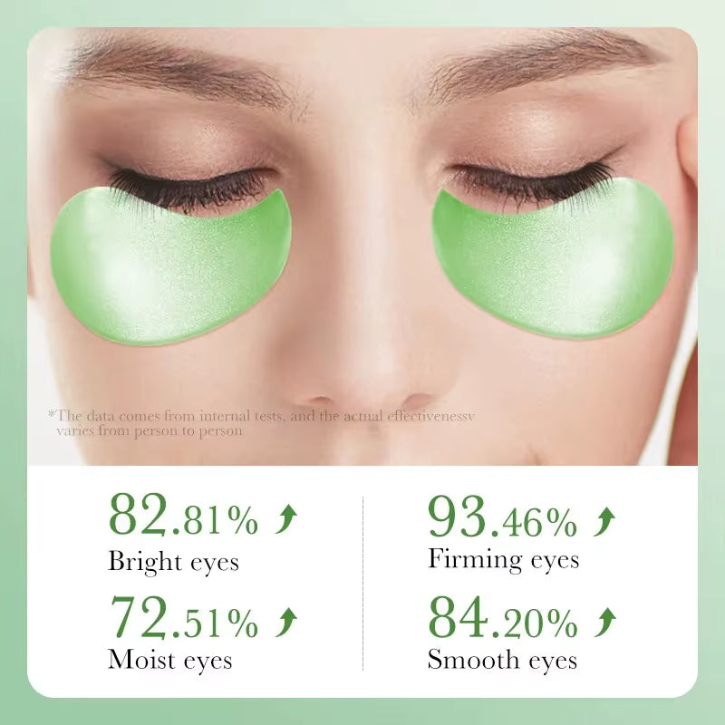 60Pcs Aloe Vera Collagen Eye Mask anti Dark Circles Removal Eyes Bags Moisturizing - EditWell