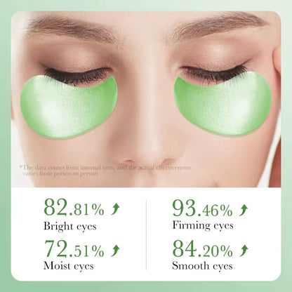 60Pcs Aloe Vera Collagen Eye Mask anti Dark Circles Removal Eyes Bags Moisturizing - EditWell