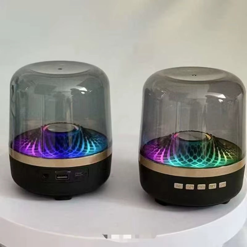 Transparent LED Bluetooth Speaker 5.3 | Breathing Lamp | 57mm Bass