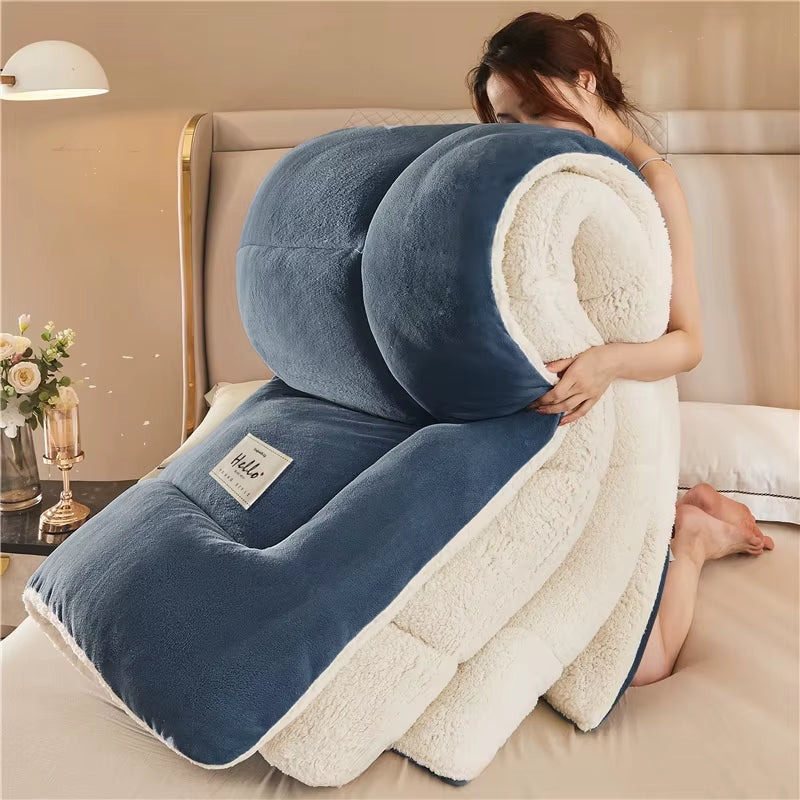 New Thick Milk Fleece Warm Blanket for Winter Artificial Blankets Quilt Core