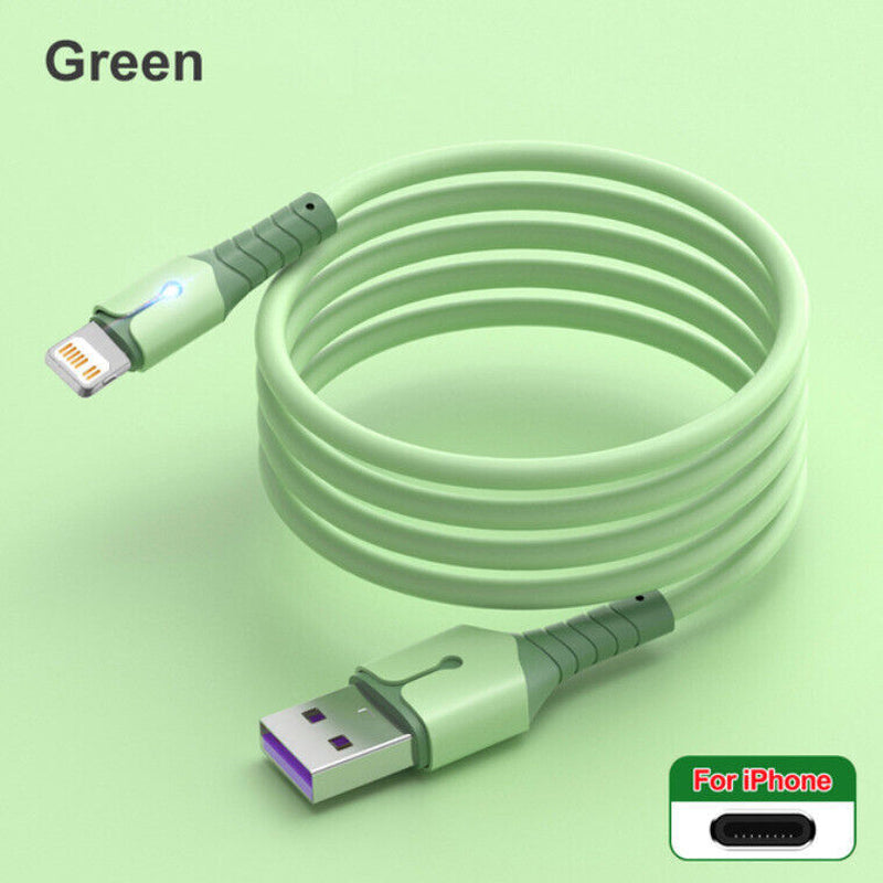 5A Fast Charging USB Cable for Iphone 14 13 12 11 Pro Max X XR 8 7 Light Charger