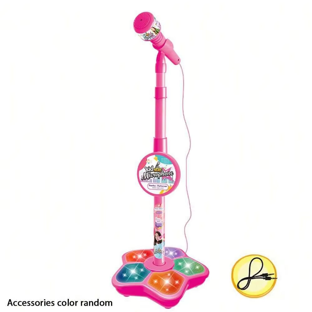 Children's Portable Karaoke Microphone Stand, Durable Electronic Karaoke Toy for Parties
