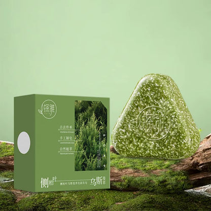 Grass & Platycladus Herbal Shampoo Soap Natural Hair Loss Treat