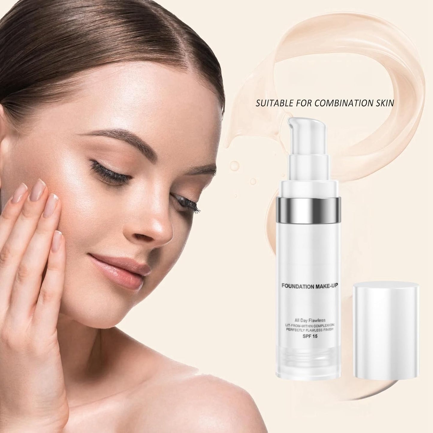 Colour Changing Foundation Makeup,Foundation for Mature Skin,Colour Match Foundation
