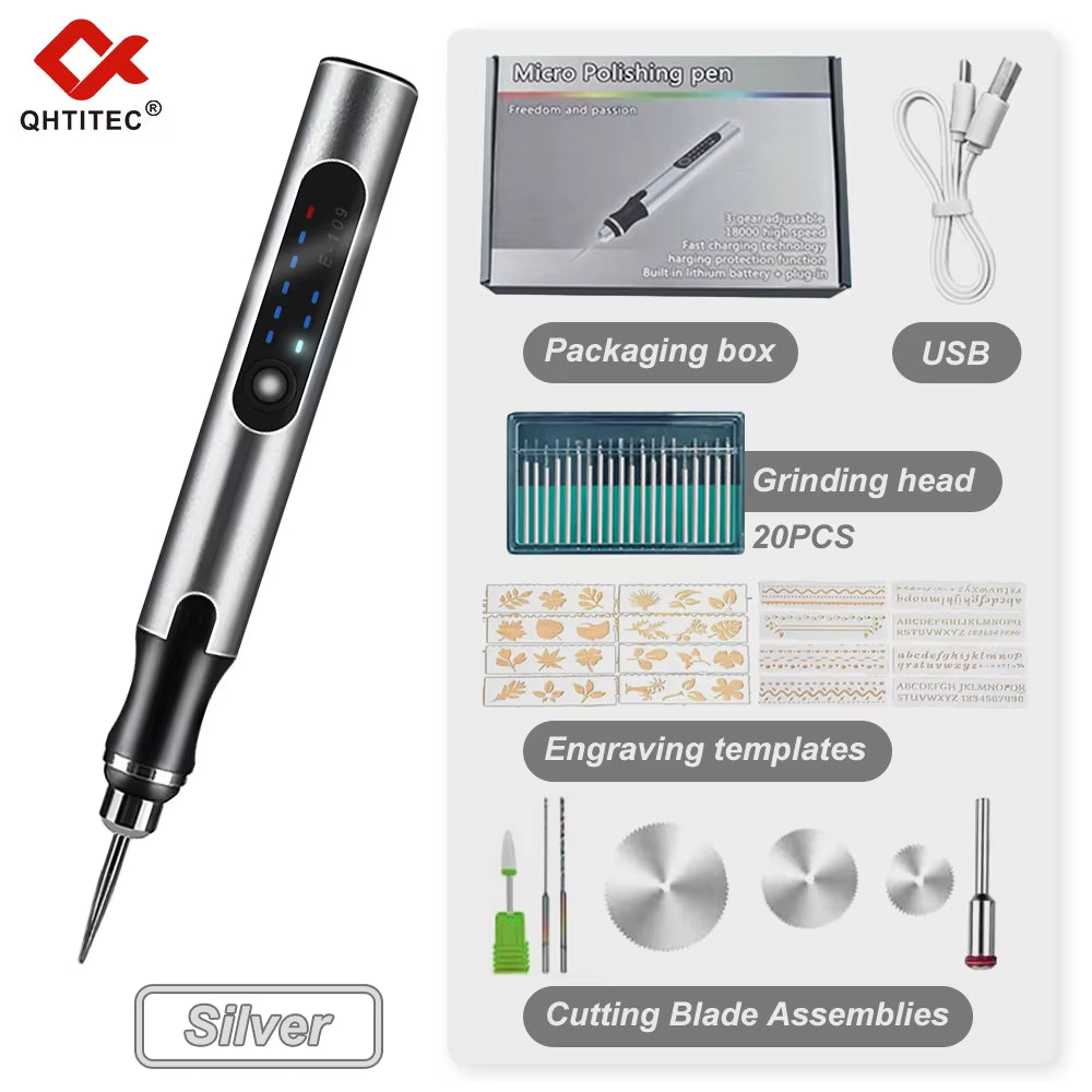 Mini Electric Engraving Pen 18000RPM | 3-Speed | Wireless | Jewellery