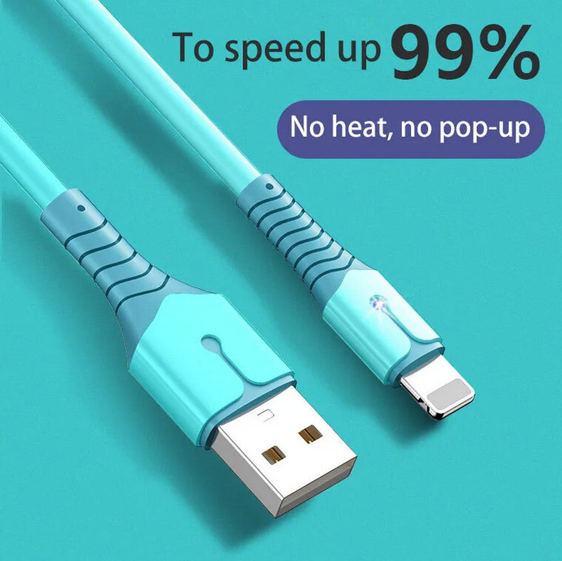 5A Fast Charging USB Cable for Iphone 14 13 12 11 Pro Max X XR 8 7 Light Charger