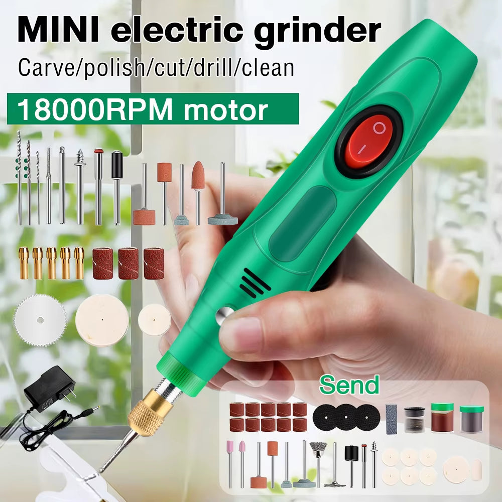 110-240V Mini Drill Polishing Engraver Pen Grinder Electric Rotary Tool