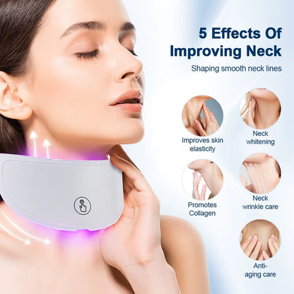 7 Colors Led Facial Mask with Neck Red Light Therapy Mask for Skin Tightening - EditWell