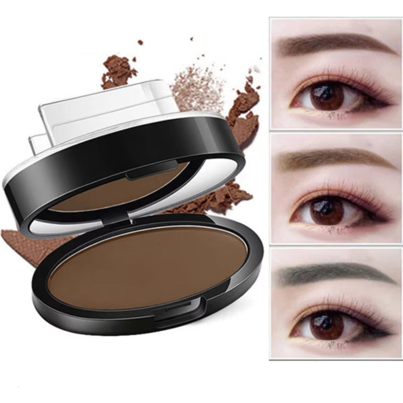 Eyebrow Powder Tint Stencil Kit Cosmetics Professional Makeup Waterproof Eye Brow Stamp