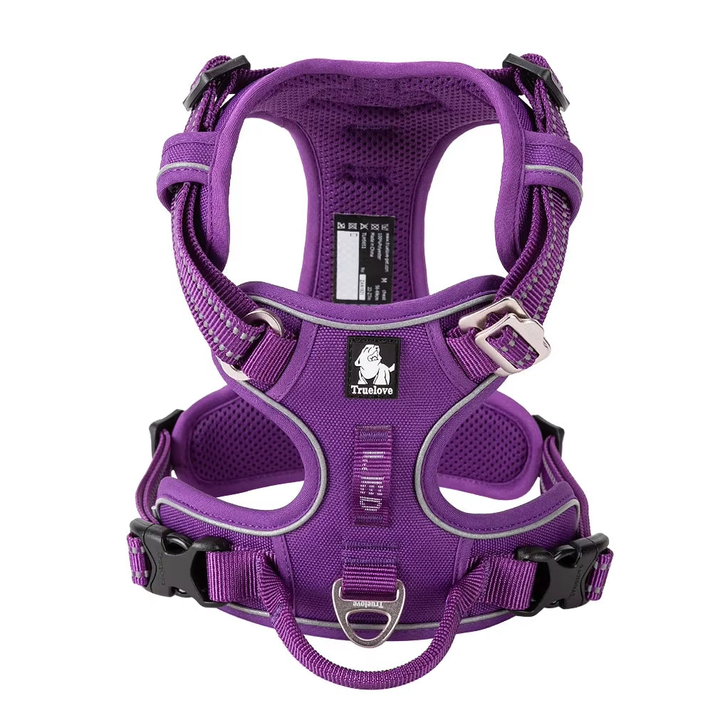 TRUE LOVE Pet Harness No Pull Nylon Reflective Dog Harness Adjustable