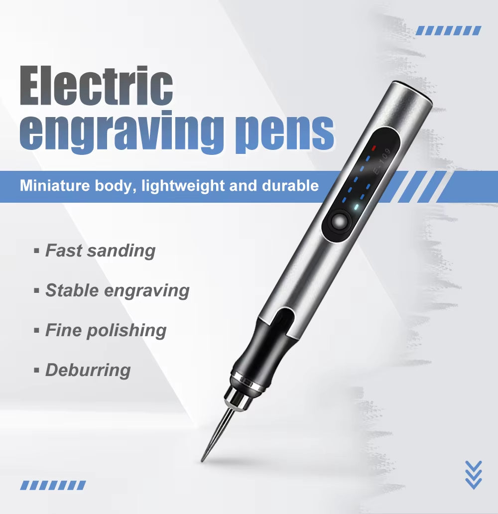 Mini Electric Engraving Pen 18000RPM | 3-Speed | Wireless | Jewellery