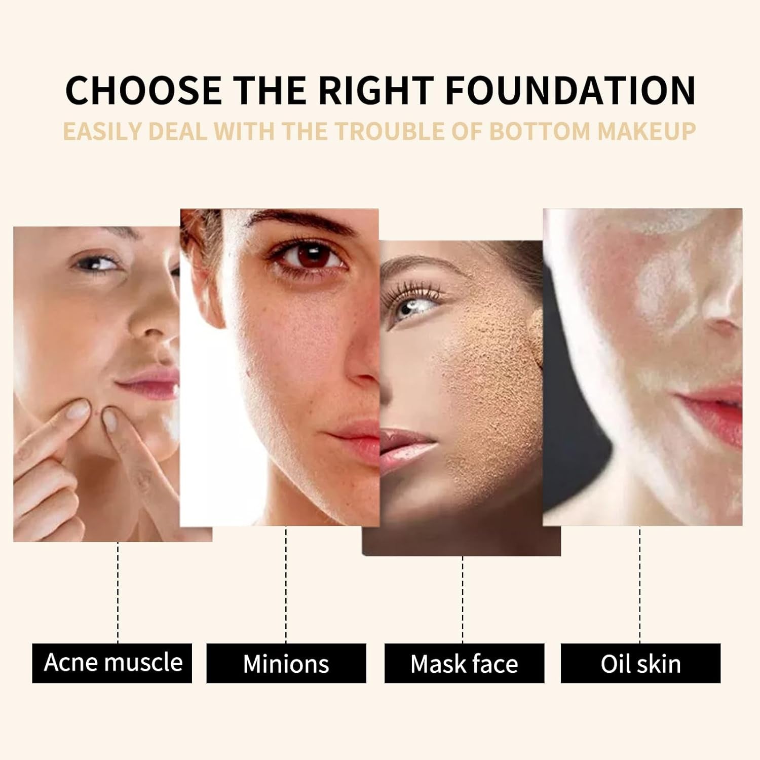 Colour Changing Foundation Makeup,Foundation for Mature Skin,Colour Match Foundation