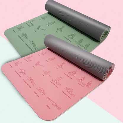 TPE Yoga Mat 183Cm*57Cm Eco-Friendly Non-Slip Sports Fitness Mat
