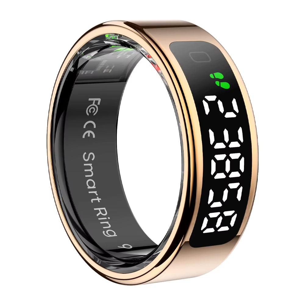 2025  R12 Smart Ring with Display Screen and Touch, Wireless Charging, Health Manager