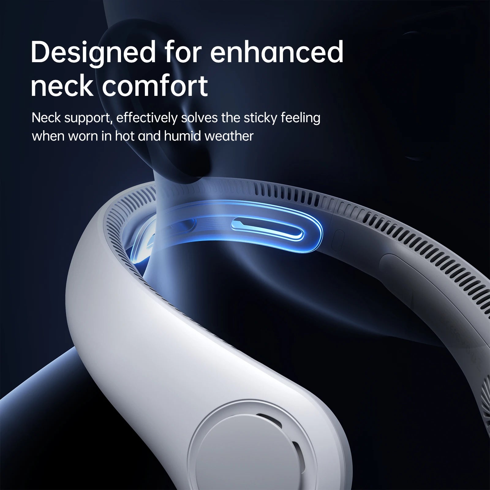 Portable Neck Fan Upgraded, 5000Mah Battery, Necksupport, 5 Speeds Gears Adjustment