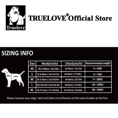 TRUE LOVE Pet Harness No Pull Nylon Reflective Dog Harness Adjustable