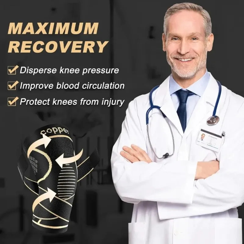 Knee Compression Sleeve for Joint Pain Relief Ideal Knee Support for Daily Working Running Weightlifting and Sports Training