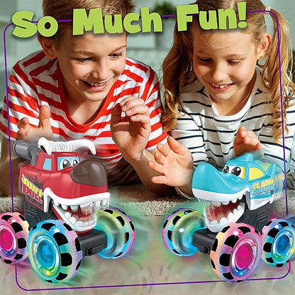 Children's Illuminated Inertia Wheel Toy Car - Light-Up Gift for Kids
