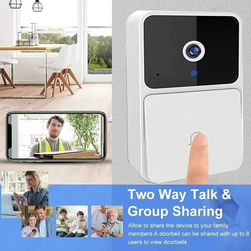 WIFI Video Doorbell Door Camera Wireless Night Vision Smart Home Security HD Door Bell