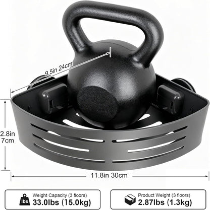 3-Tier No-Drill Storage Caddy with Hooks&Towel Bar,Organizing Solution for Bathroom,Shower&Kitchen