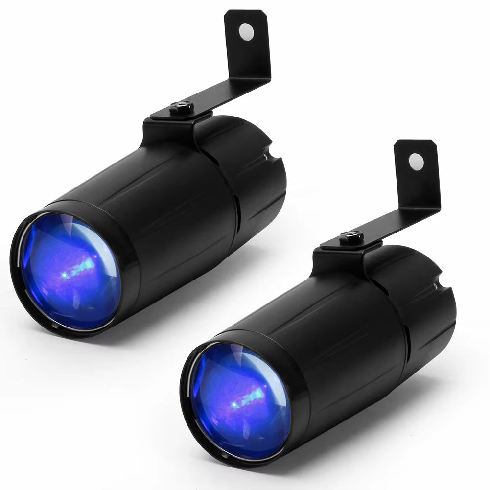 2PCS LED Beam Pinspot Light 3W Super Bright Spotlight Lamp Mirro DJ KTV