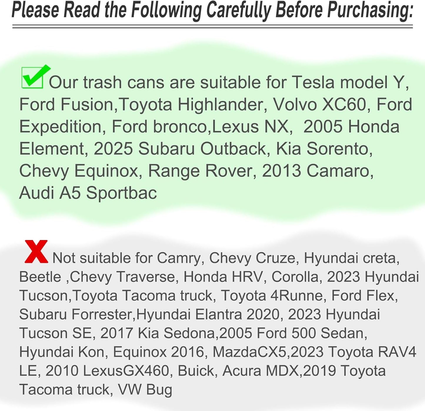 Car Trash Can with Lid, Mini Auto Dustbin Garbage Organizer with 30 Pcs Plastic Trash Bag