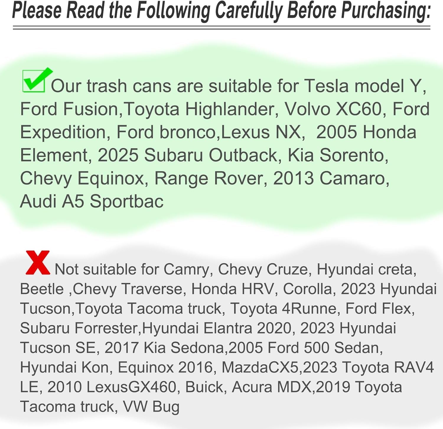 Car Trash Can with Lid, Mini Auto Dustbin Garbage Organizer with 30 Pcs Plastic Trash Bag