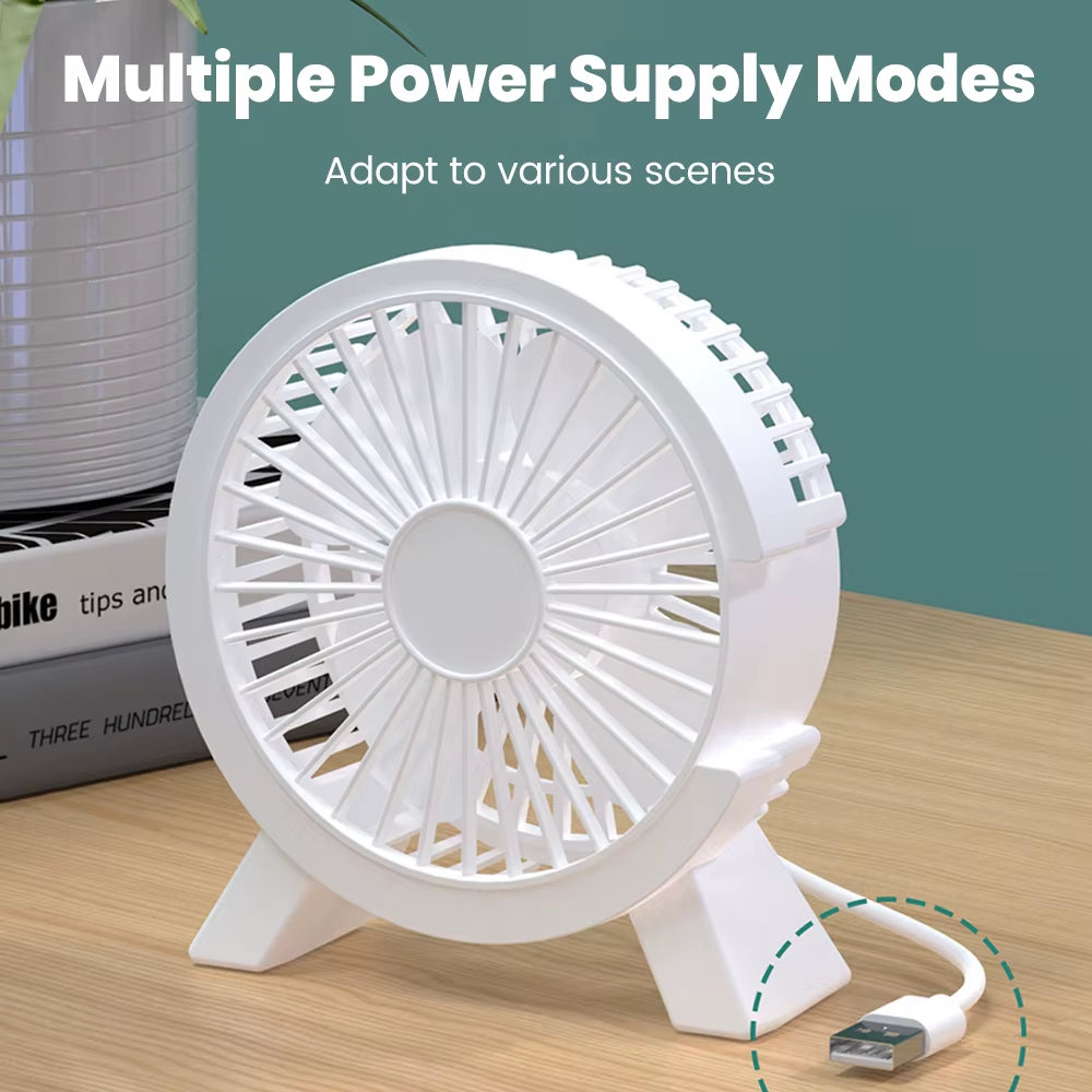 Mini USB Rechargeable Table Fan Portable USB Small Fan Fan for Student Dormitory Computer Summer Gadget Home Desk Office