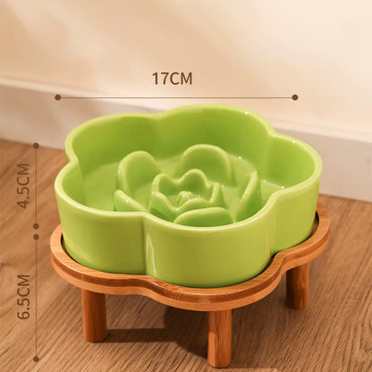Ceramic Slow Food Bowl Anti-Choking Cat Feeding Food Bowl