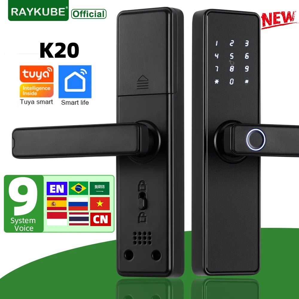 9-Language Biometric Fingerprint Door Lock Electronic Door Lock - EditWell