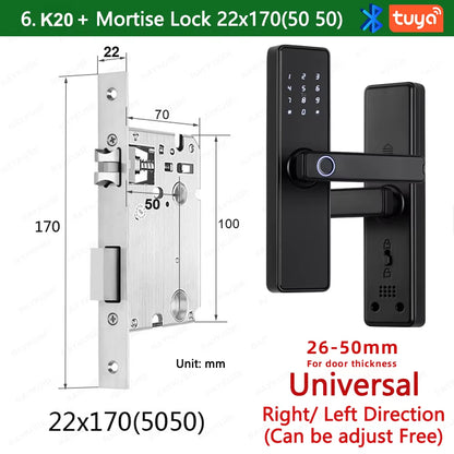 9-Language Biometric Fingerprint Door Lock Electronic Door Lock - EditWell