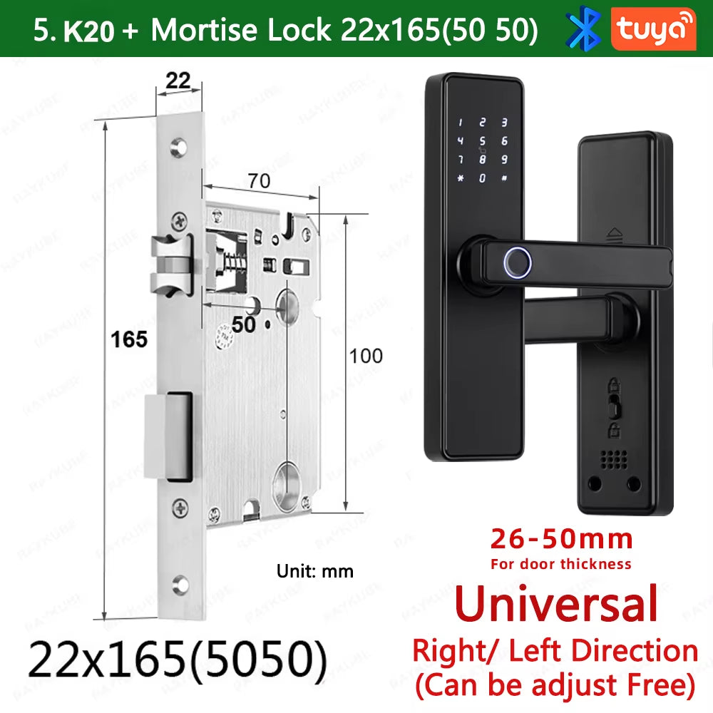 9-Language Biometric Fingerprint Door Lock Electronic Door Lock - EditWell