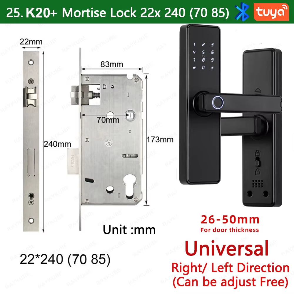 9-Language Biometric Fingerprint Door Lock Electronic Door Lock - EditWell