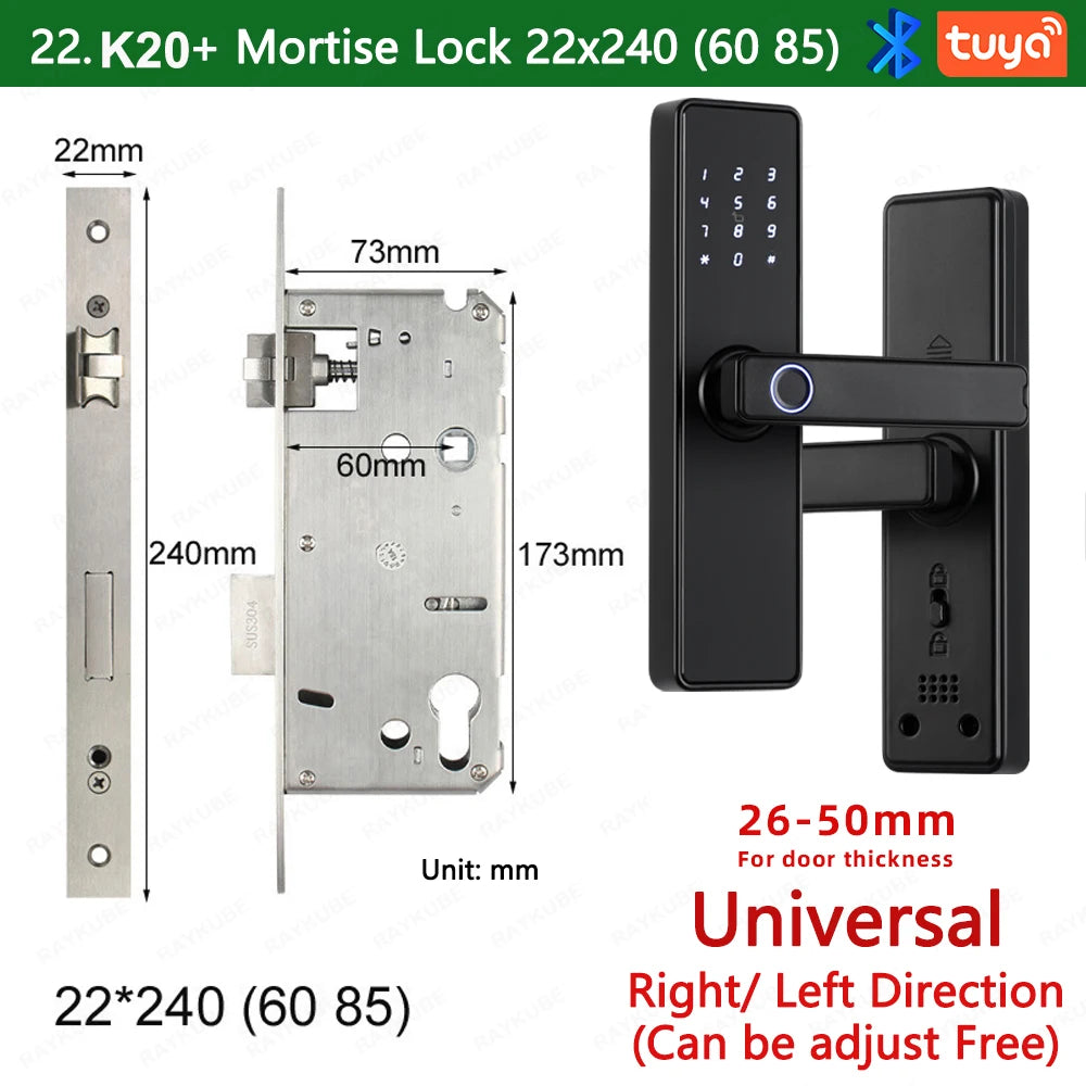 9-Language Biometric Fingerprint Door Lock Electronic Door Lock - EditWell