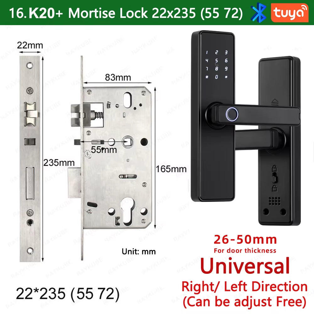 9-Language Biometric Fingerprint Door Lock Electronic Door Lock - EditWell