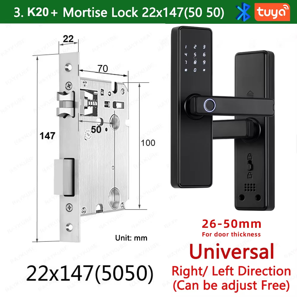 9-Language Biometric Fingerprint Door Lock Electronic Door Lock - EditWell