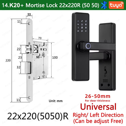 9-Language Biometric Fingerprint Door Lock Electronic Door Lock - EditWell