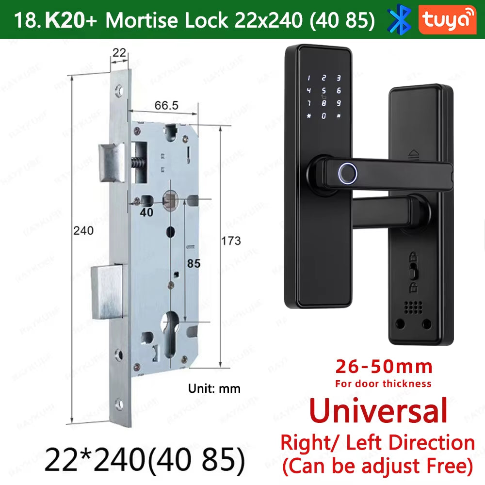 9-Language Biometric Fingerprint Door Lock Electronic Door Lock - EditWell