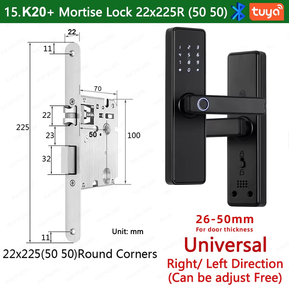 9-Language Biometric Fingerprint Door Lock Electronic Door Lock - EditWell