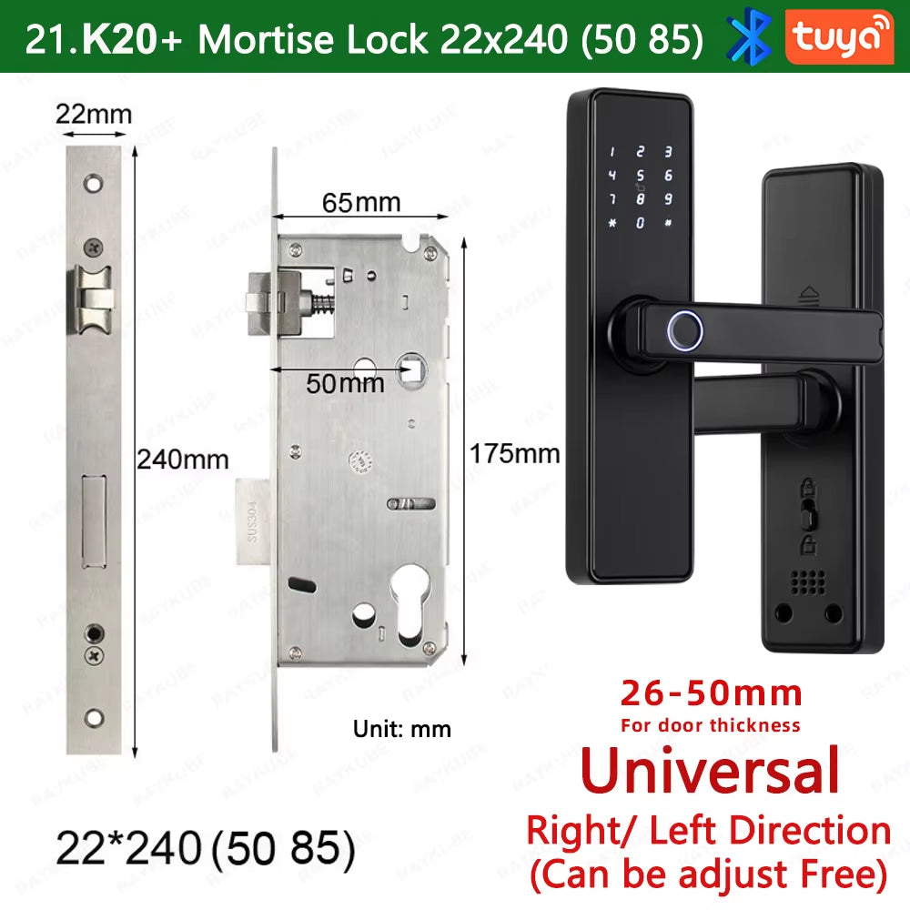 9-Language Biometric Fingerprint Door Lock Electronic Door Lock - EditWell