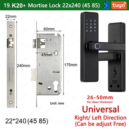 9-Language Biometric Fingerprint Door Lock Electronic Door Lock - EditWell