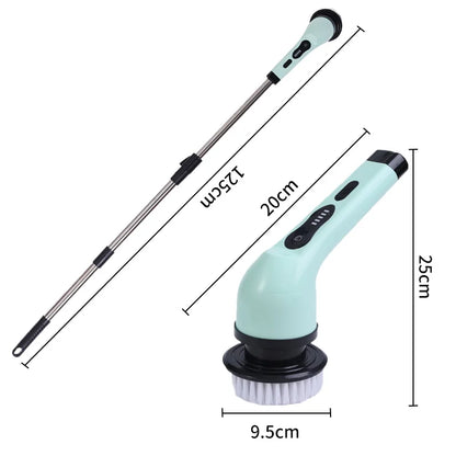 9-in-1 Electric Cleaning Brush and Scrubber for Kitchen and Bathroom Use - EditWell