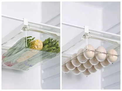 Fridge Organizer Fruit Egg Refrigerator Storage Rack Under-Shelf Refrigerator Organizer