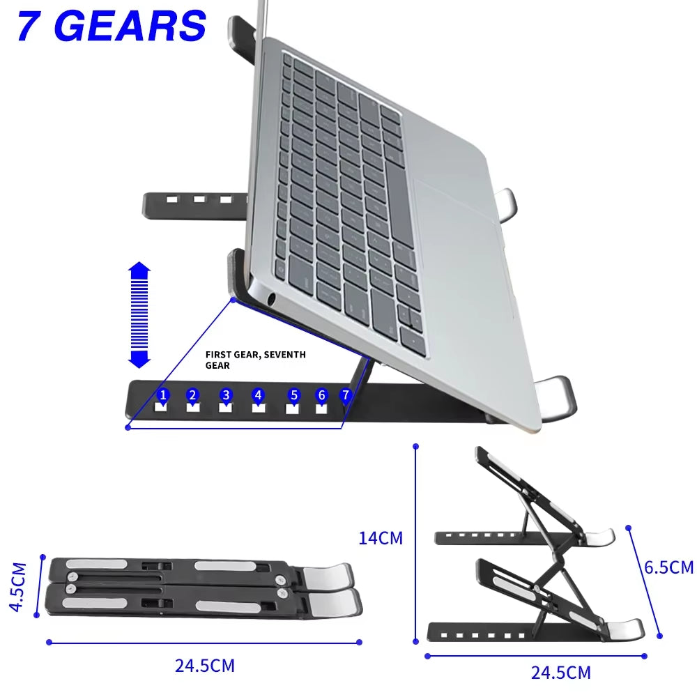 Foldable Laptop Stand 7 Levels ABS Portable Tablet Computer Bracket Universal Pad PC Holder