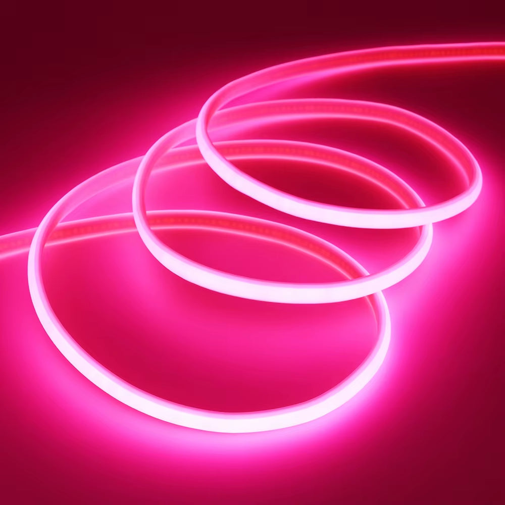 COB LED Neon Strip Light 220V EU Power Kit 10 Colors  Flex Lamp